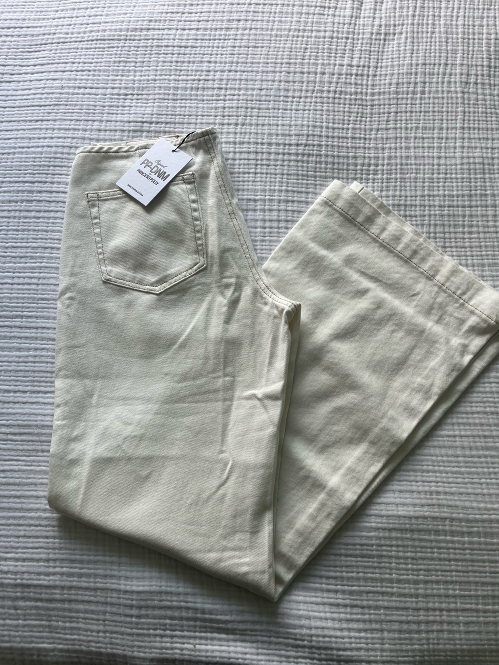 Princess Polly Buenos No Waist Low Rise Straight Leg Jeans White